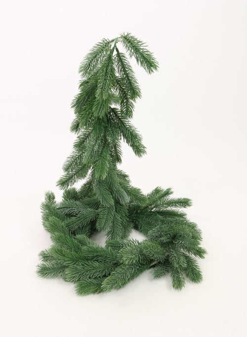 Plastic Flocked Spruce Garland Nat.green