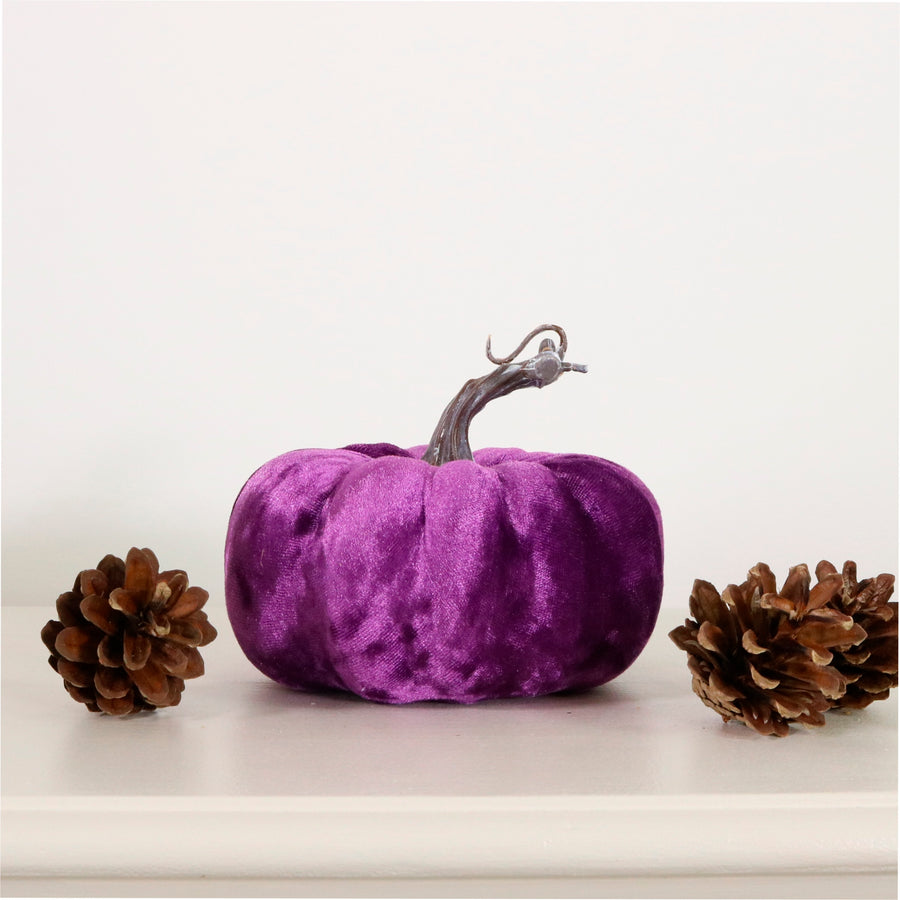 Autumn Single Velvet Pumpkin (14cm)