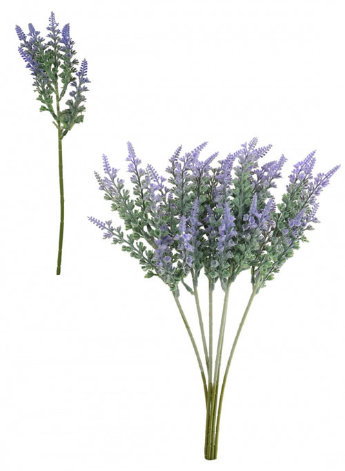 Flocked Bell Lavender Bunch (6x Sprigs)