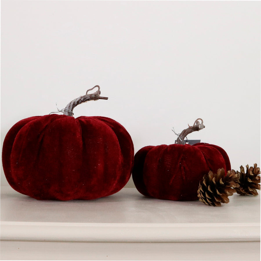 Autumn Single Velvet Pumpkin (20cm)