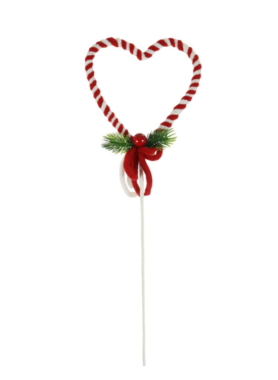 Xmas Candy Cane Heart Pic