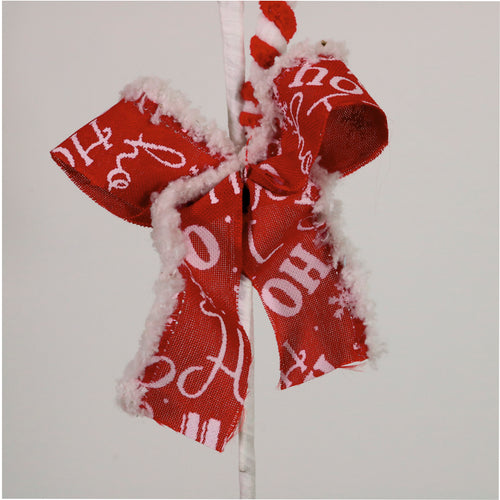 Xmas Candy Cane with Bow Pic