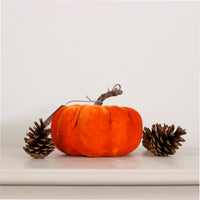 Autumn Single Velvet Pumpkin (14cm)