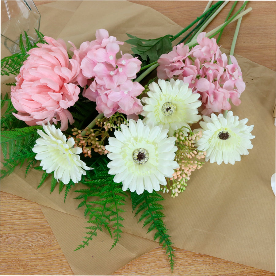 Open Top Spring Fern Mixed Bouquet