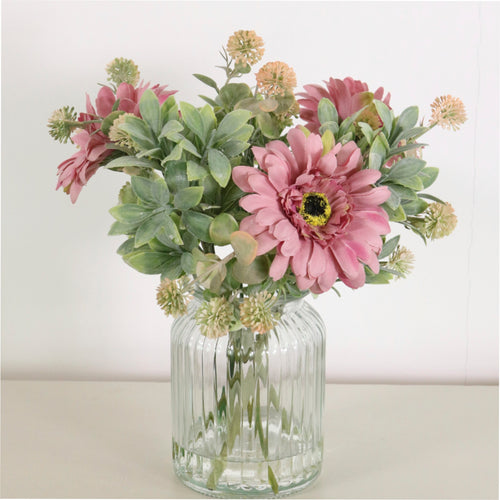 Gerbera Arrangement in Ribbed Vase Mixed Box (qty 6)