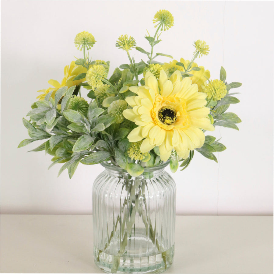 Gerbera Arrangement in Ribbed Vase Mixed Box (qty 6)