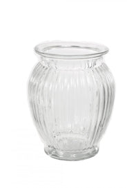 Round Ribbed Vase (18cm)