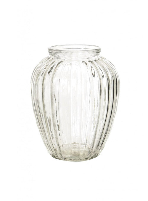 Round Ribbed Vase (13cm)