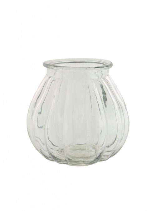 Round Ribbed Bubble Vase (14cm)