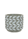 Zigzag Clay Pot (7cm)