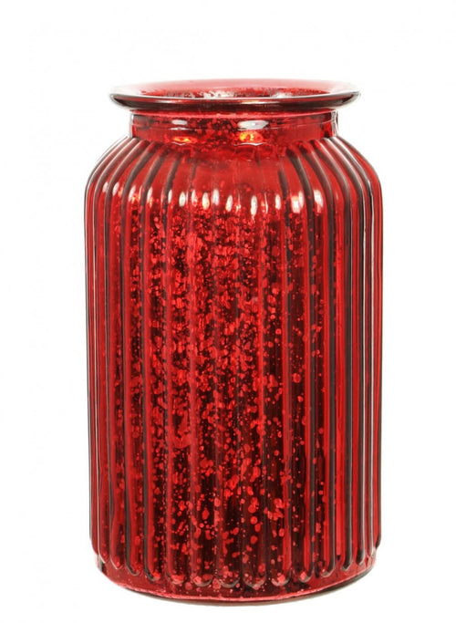 Metallic Ribbed Jar (18.5cm)