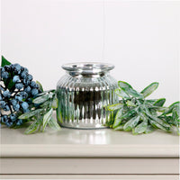 Metallic Ribbed Jar (10cm)