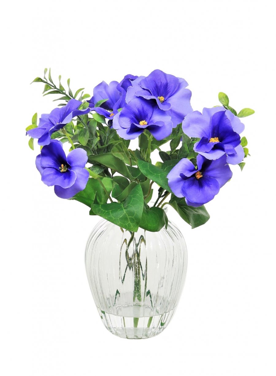 Pansy In Vase - 4 Colours Available | Lotus Imports Ltd