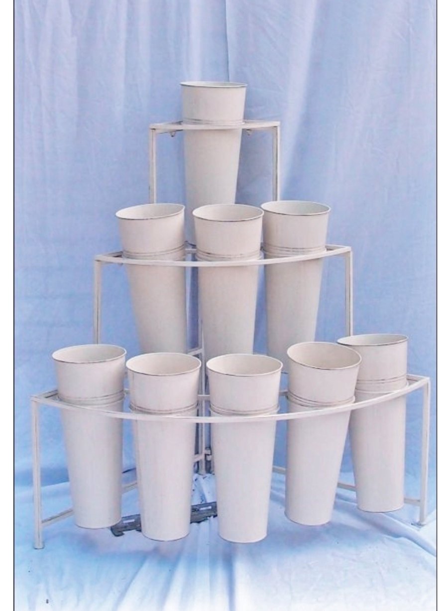 Metal Tall Flower Stand <br/>(9 Buckets)