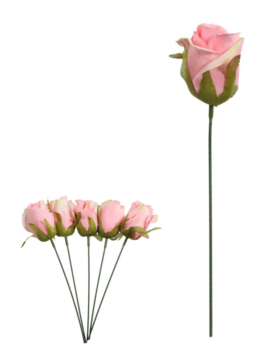 Silk Rose on Wire Stem (24x Stems) 27cm