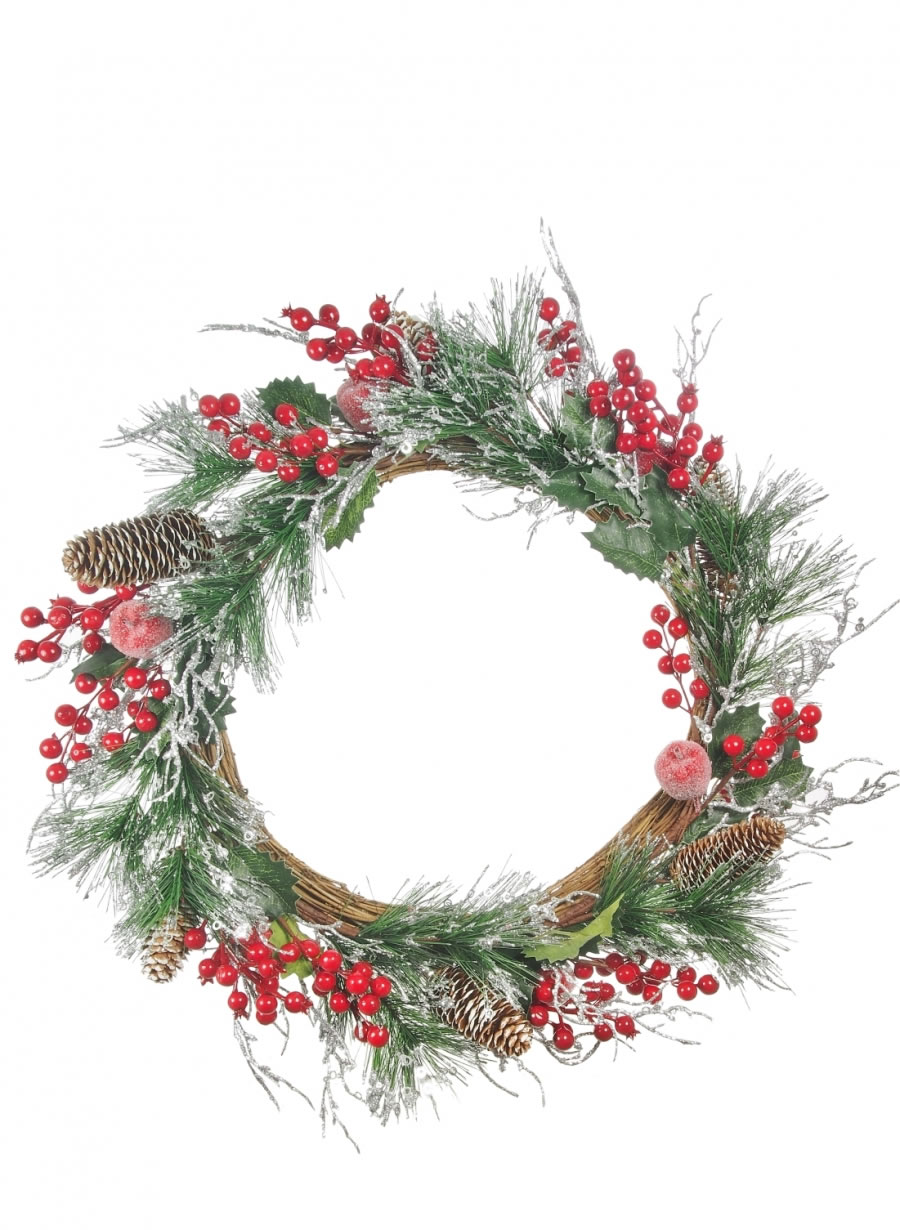 Festive Large Wreath Lotus Imports Ltd   110381e 