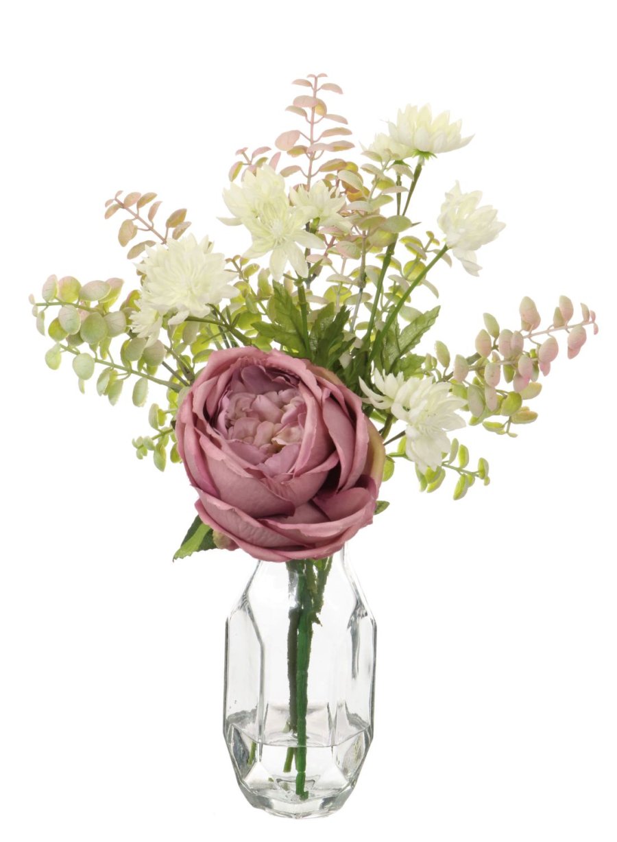 Peony In Linear Vase Arrangement 