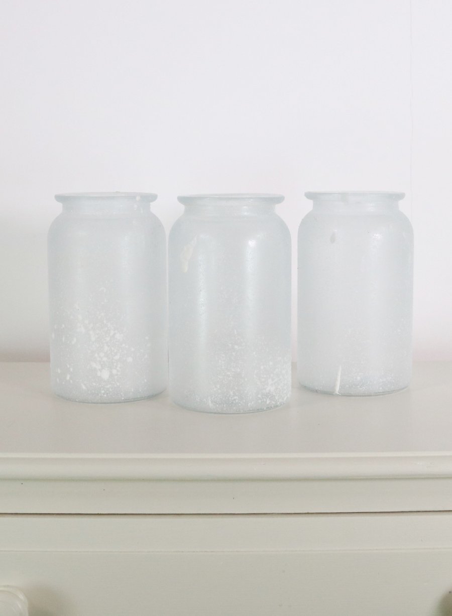 REDUCED<br>Frosted Jar 20cm